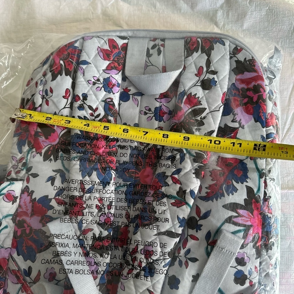 Set Vera Bradley Essential Large Backpack  Vineyard Floral + Zip ID & Lanyard - Picture 14 of 16
